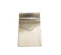Beginners Kalimba 17 Key Wood with Study Instruction Piano Bag, Cleaning Cloth Thumb Piano for Music Enlightenment Finger Piano(Beige A)