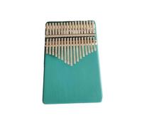 Beginners Kalimba 17 Key Wood with Study Instruction Piano Bag, Cleaning Cloth Thumb Piano for Music Enlightenment Finger Piano(Blue A)
