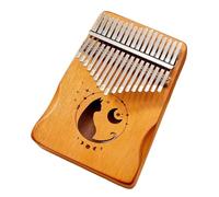 Beginners Kalimba Finger Piano 17-note Single Board Beginner Kalimba Thumb Piano 17-note Mahogany Gradient Blue Yellow(Yellow)