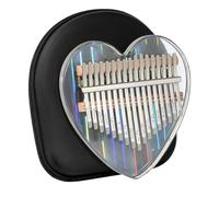 Beginners Kalimba Kalimba Thumb Piano 7/17 Keys Musical Instruments Finger Piano With Tune Hammer Instruction For Adults Beginners(7 heart)