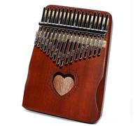 beginners kalimba Mahogany Heart 17-key Thumb Piano Love Instrument Professional Portable Beginner Thumb Piano Chromatic Scale (Color : 1)