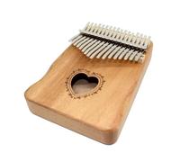 beginners kalimba Mahogany Heart 17-key Thumb Piano Love Instrument Professional Portable Beginner Thumb Piano Chromatic Scale (Color : 2)