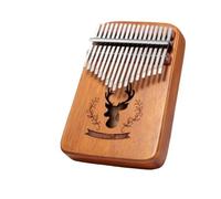 beginners kalimba Thumb piano 17 tone kalimba retro single board finger piano kalimba (Color : 1)