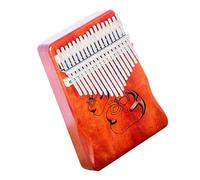 beginners kalimba Wooden retro color 17 tone small instrument finger piano thumb piano kalimba finger piano instrument mini (Color : 2)