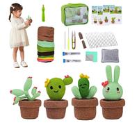 Beginners Needle Felt Craft Kit Wool Starter Set Tools Included Easy Handmade Felt Kit Adults Children Complete Set for Soft Sculptures Hobby Craft Projects Active