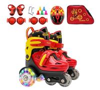 Beginners Roller Skates for Kids, Adjustable Light-Up Roller Skating Shoes for Boys and Girls, Fun and Safe Skates for Children Aged 3-8 Years Old, Kids' Balance Skates for Beginners