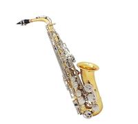 Beginners saxophone Saxophone Sax Glossy Brass Engraved Eb Natural White Shell Button Wind Instrument With Case Mute Gloves