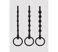 Beginners Silicone Urethral Sounding Beads Kit (3 Piece) - Black Black