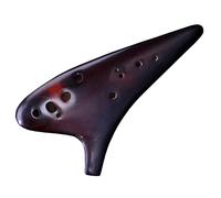 Beginners Smoked 12-Hole Bass C-Tune Ocarina Playing Type 12-Hole BC Ocarina Musical Instrument Musical instrument pottery flute