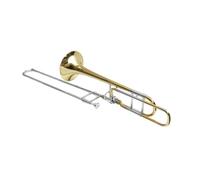 Beginner's Trombone Lacquer Gold Instrument B Flat To F Tenor Lacquered Brass Trombone(4)