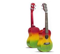 Beginners Ukulele 23inch Mahogany All Solid Wood Ukulele Beginner Level Classical Instrument(23-inch rainbow finish)