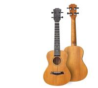 Beginners Ukulele 23inch Mahogany All Solid Wood Ukulele Beginner Level Classical Instrument(26-inch natural wood finish)