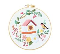 Beginning Embroidery Kits for Adults | Practice Sewing Embroidery Kit | Beginner Embroidery Kit for Adult, with Artistic House and Bird Pattern