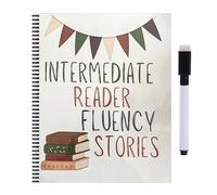 Beginning Reader Stories Activity Book, Reading Comprehension, Workbook, Dry-Erase Fluency Practice Books for Beginner and Intermediate Child Learning (WhiteB)