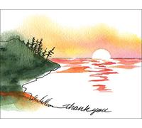 Beginnings and Endings Premium Thank You Cards Note Cards - Set of 12 Greeting Cards and Matching Envelopes