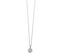 Beginnings Elements Pave Disc Pendant with Clear Round CZ P4158C - Modern
