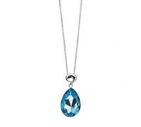 Beginnings Elements Silver Aquamarine Swarovski Crystal Pendant With Fancy
