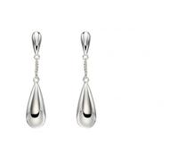 Beginnings Elements Silver Double Teardrop Earrings E5679 - Polished