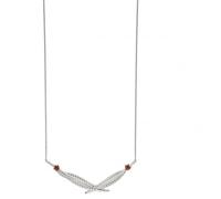 Beginnings Elements Silver Leaves Necklace N4290 - Elegant Styling | Acotis