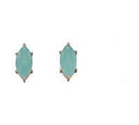 Beginnings Elements Silver Marquise Cab Aqua Chalcedony Rose Gold Plate