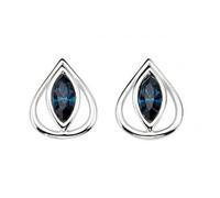 Beginnings Elements Silver Montana Crystal Teardrop Stud Earrings