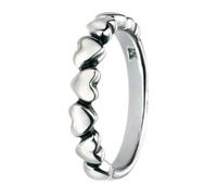 Beginnings Elements Silver Oxidised Multi Heart Ring R3460 - Elegant - Size 50