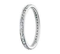 Elements Silver Pave Set Round CZ Ring R2784CZ360 / Size 56