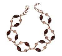 Beginnings Elements Silver Rose Gold Smoked Topaz Peach Swarovski Bracelet