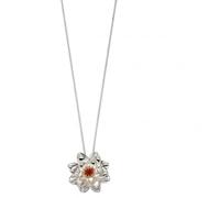 Beginnings Elements Silver Silver Chrysanthemum Flower Rose Gold Pendant P4670