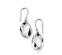 Beginnings Elements Sterling Silver Open Twist Oval Drop Earrings E4089 -