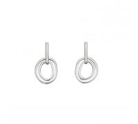 Beginnings Elements Sterling Silver Organic Double Hoop Earrings E5847 - Sterling Silver