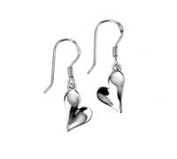 Beginnings Elements Sterling Silver Silver Polished Heart Earrings E3334 -