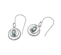 Beginnings Elements Sterling Silver Sky Blue Topaz Double Loop Earrings