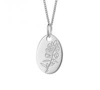 Beginnings February Primrose Birth Blooms Pendant P5116 - Distinctive - Sterling Silver