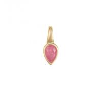Beginnings Gold Plated Birthstone Pink Quartz Pendant P5220 - Premium - Sterling Silver / Quarts