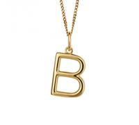 Beginnings Gold Plated Initial Letter B Pendant P5128 - Signature Edition | - Sterling Silver