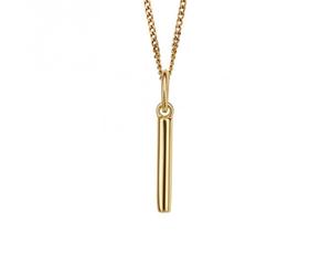 Beginnings Gold Plated Initial Letter I Pendant P5135 - Refined - Sterling Silver