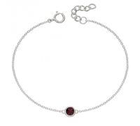 Beginnings January Birthstone Bracelet with Swarovski Crystal B5284 - - Sterling Silver