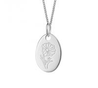 Beginnings October Cosmos Birth Blooms Pendant P5124 - Timeless Design | - Sterling Silver