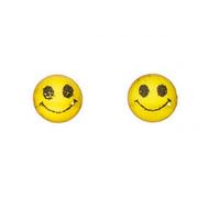 Beginnings Sterling Silver A513Y Yellow Smiley Face Stud Earrings