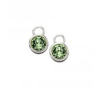 Beginnings Sterling Silver August Peridot Swarovski Birthstone Charm Y2656 - Sterling Silver / Swarovski Crystal