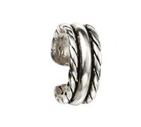 Beginnings Sterling Silver C166 Three Band Rope Plain Ear Cuff -
