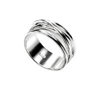 Beginnings Sterling Silver Cross Over Ring R2756 - Size 50