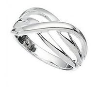Beginnings Sterling Silver Crossover Ring R870 - Size 58