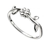 Beginnings Sterling Silver Flower Ring R3546 / Size 56