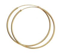 Beginnings Sterling Silver H243 Yellow Gold Hoop Earrings -
