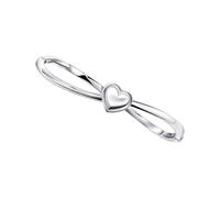Beginnings Sterling Silver Hinged Heart Bangle B5524 - Refined - Sterling Silver