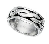 Beginnings Sterling Silver Motion Celtic Band Ring R266 - - Size 68