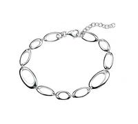 Beginnings Sterling Silver Open Oval Link 18+3cm Bracelet B3453