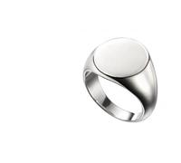 Beginnings Sterling Silver Oval Signet Ring R3711 - Classic - Size 68